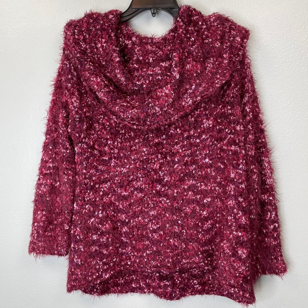 Knox‎ Rose Womens Cowl Neck Red Eyelash Knit Pullover Sweater XXL Chunky Cozy